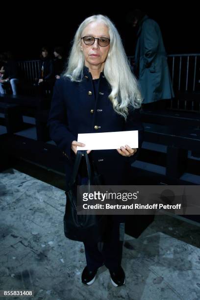 Photographer Dominique Issermann attends the Haider Ackermann show as part of the Paris Fashion Week Womenswear Spring/Summer 2018 on September 30,...