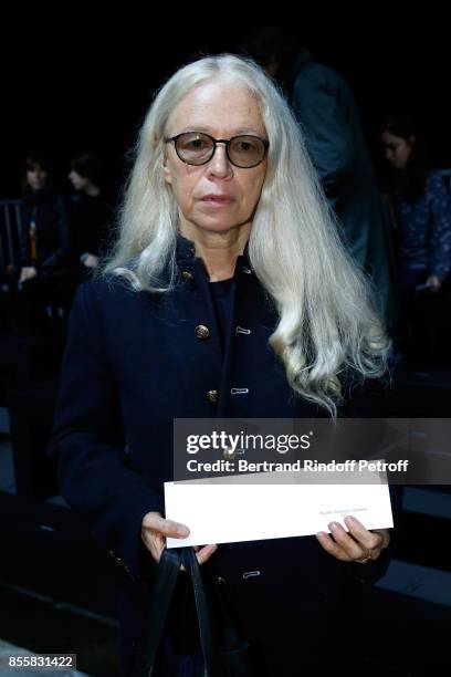 Photographer Dominique Issermann attends the Haider Ackermann show as part of the Paris Fashion Week Womenswear Spring/Summer 2018 on September 30,...