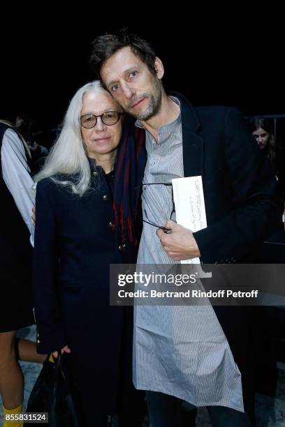 Dominique Issermann and Benoit Peverelli attend the Haider Ackermann show as part of the Paris Fashion Week Womenswear Spring/Summer 2018 on...