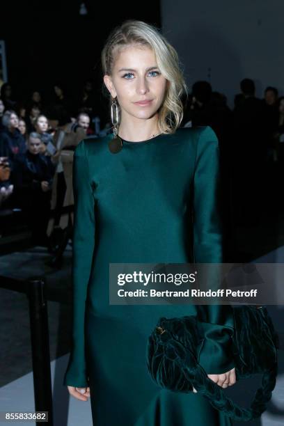 Caroline Daur attends the Haider Ackermann show as part of the Paris Fashion Week Womenswear Spring/Summer 2018 on September 30, 2017 in Paris,...