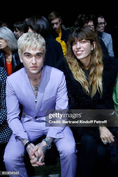 Gabriel-Kane Day-Lewis and Lou Doillon attend the Haider Ackermann show as part of the Paris Fashion Week Womenswear Spring/Summer 2018 on September...