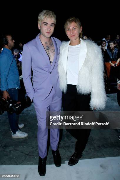 Gabriel-Kane Day-Lewis and Elizabeth von Guttman attend the Haider Ackermann show as part of the Paris Fashion Week Womenswear Spring/Summer 2018 on...
