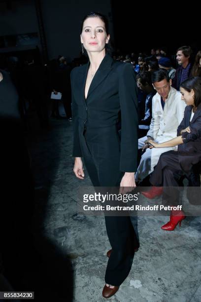 Marie-Agnes Gillot attends the Haider Ackermann show as part of the Paris Fashion Week Womenswear Spring/Summer 2018 on September 30, 2017 in Paris,...