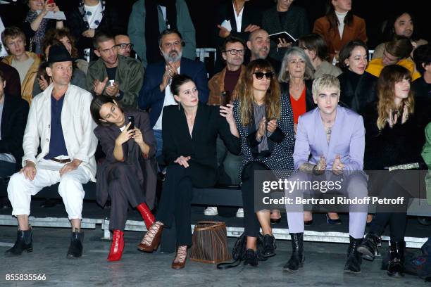 Daniel de la Falaise, Delfina Delettrez, Marie-Agnes Gillot, Caroline de Maigret, Gabriel-Kane Day-Lewis and Lou Doillon attend the Haider Ackermann...