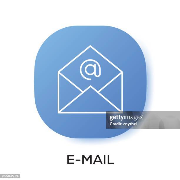 e-mail app icon - envelope template stock illustrations