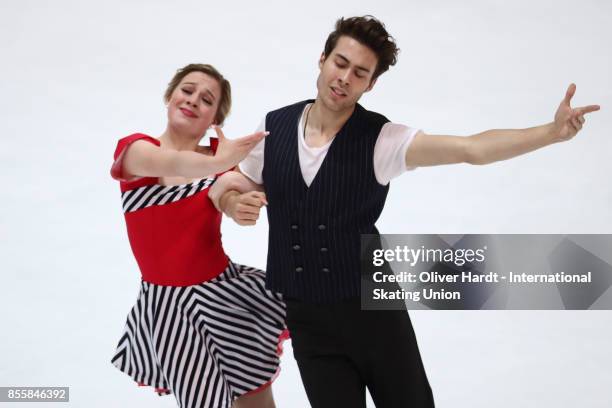 Ellie Fisher and Simon Pierre Malette Paque of Canada performs in the Junior Ice Dance Free Dance Program during day four of the ISU Junior Grand...