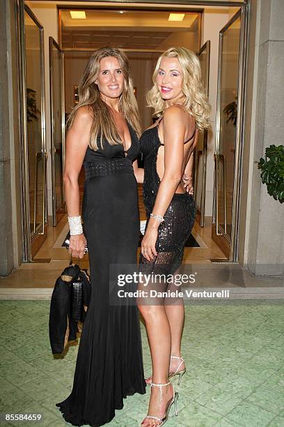 Tiziana Rocca and Valeria Marini attends day five of the Ischia Global Film And Music Festival on July 20, 2008 in Ischia, Italy.