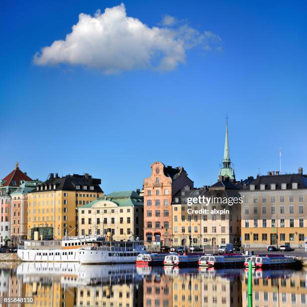 old town in stockholm, sweden - stockholm old town stock pictures, royalty-free photos & images