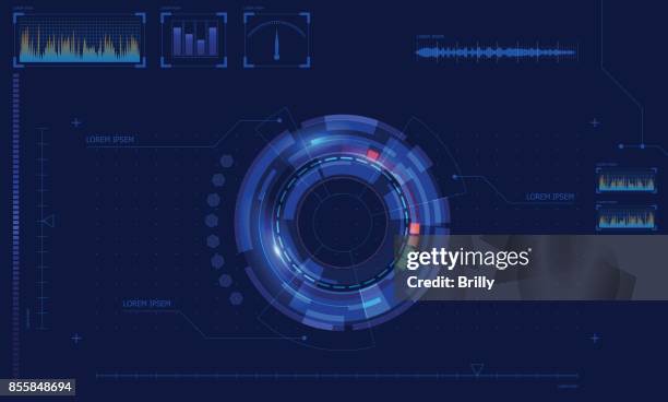 hud-display-elemente, forex graph - hud grafische benutzeroberfläche stock-grafiken, -clipart, -cartoons und -symbole