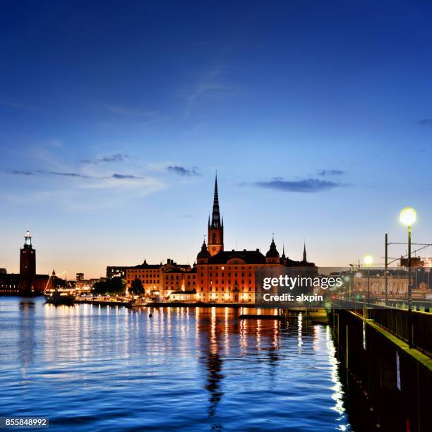 stockholm old town, sweden - riddarholm church stock pictures, royalty-free photos & images