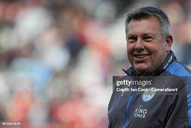 Leicester City manager Craig Shakespeare during the pre-match warm-up during the Premier League match between AFC Bournemouth and Leicester City at...