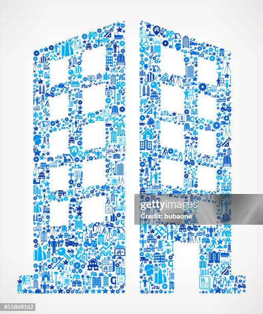 building construction industry vector icon pattern - property developer computer stock illustrations
