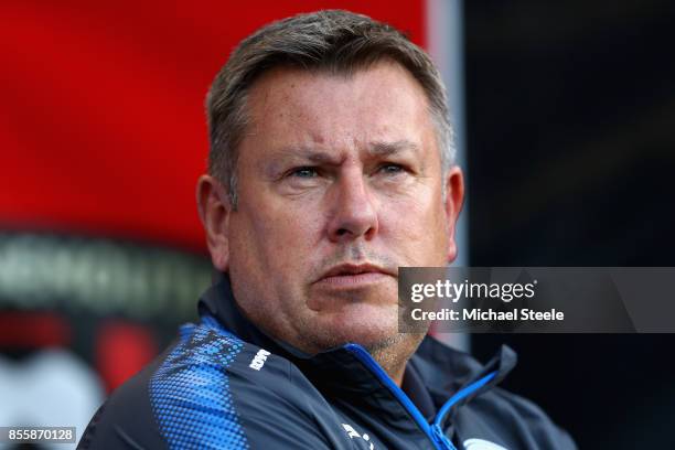 Craig Shakespeare, manager of Leicester City looks on prior to the Premier League match between AFC Bournemouth and Leicester City at Vitality...