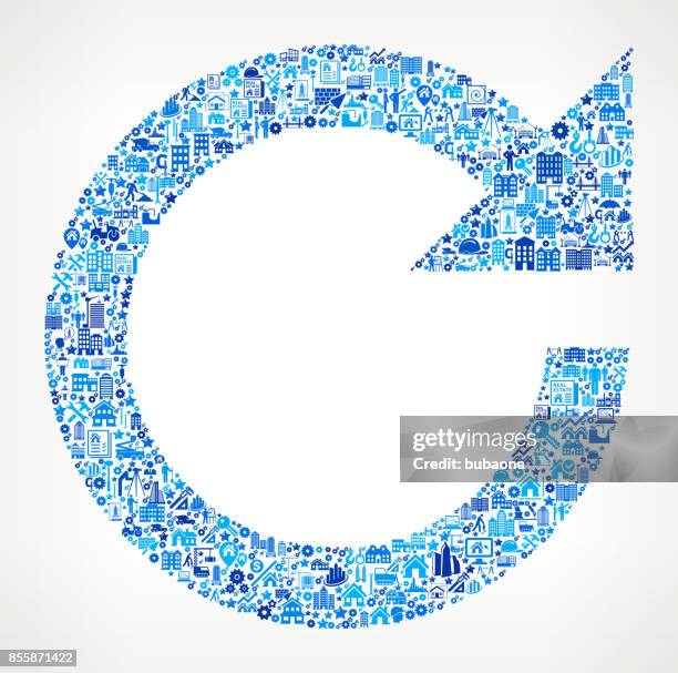 refrech arrow construction industry vector icon pattern - construction worker tablet stock illustrations