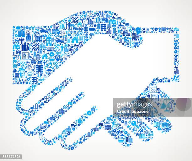handshake construction industry vector icon pattern - hand holding sledge hammer stock illustrations