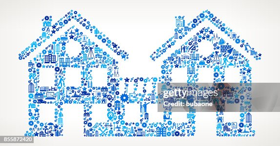 公寓建築行業向量圖示模式 公寓建築行業向量圖示模式