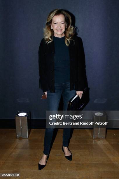 Co-President of Chopard, Caroline Scheufele attends the Elie Saab show as part of the Paris Fashion Week Womenswear Spring/Summer 2018 on September...