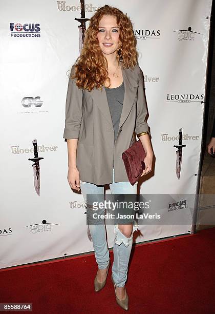 Actress Rachelle Lefevre attends the premiere of "Blood River" at the Egyptian Theater on March 24, 2009 in Hollywood, California.
