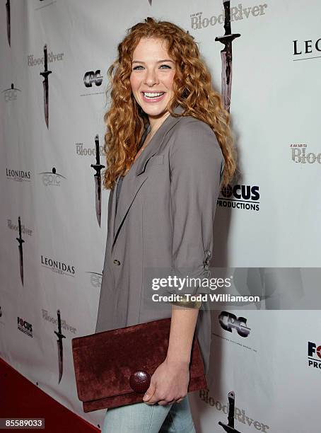 Rachelle Lefevre arrives for the premiere of "Blood River" at the Egyptian Theatre on March 24, 2009 in Los Angeles, California.
