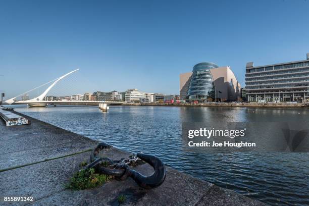 beckett bridge, dublin, irland - convention centre dublin stock pictures, royalty-free photos & images