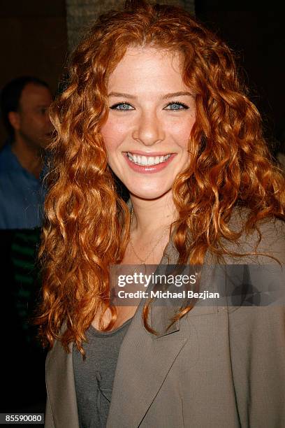 Actress Rachelle LeFevre arrives at the Los Angeles premiere of "Blood River" at the Lloyd E. Rigler Theater on March 24, 2009 in Hollywood,...