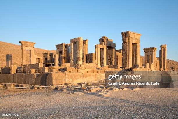 persepolis, ancient capital of persian empire, iran - persepolis stock-fotos und bilder