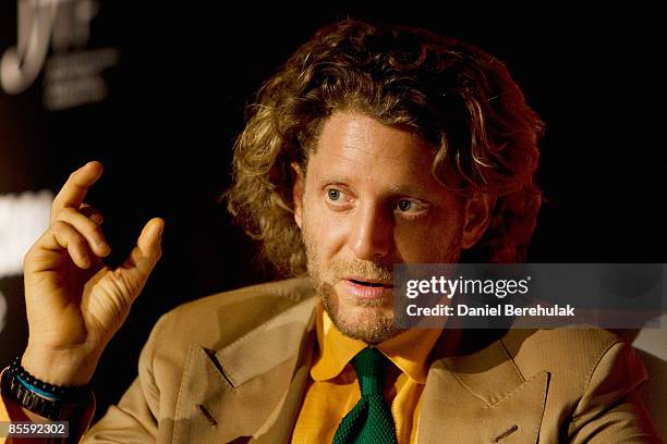 President of Italia Independent and Independent Ideas, Lapo Elkann speaks during the International Herald Tribune Sustainable Luxury 2009 conference...