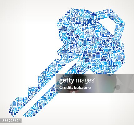 家庭的關鍵施工行業向量圖示模式 家庭的關鍵施工行業向量圖示模式