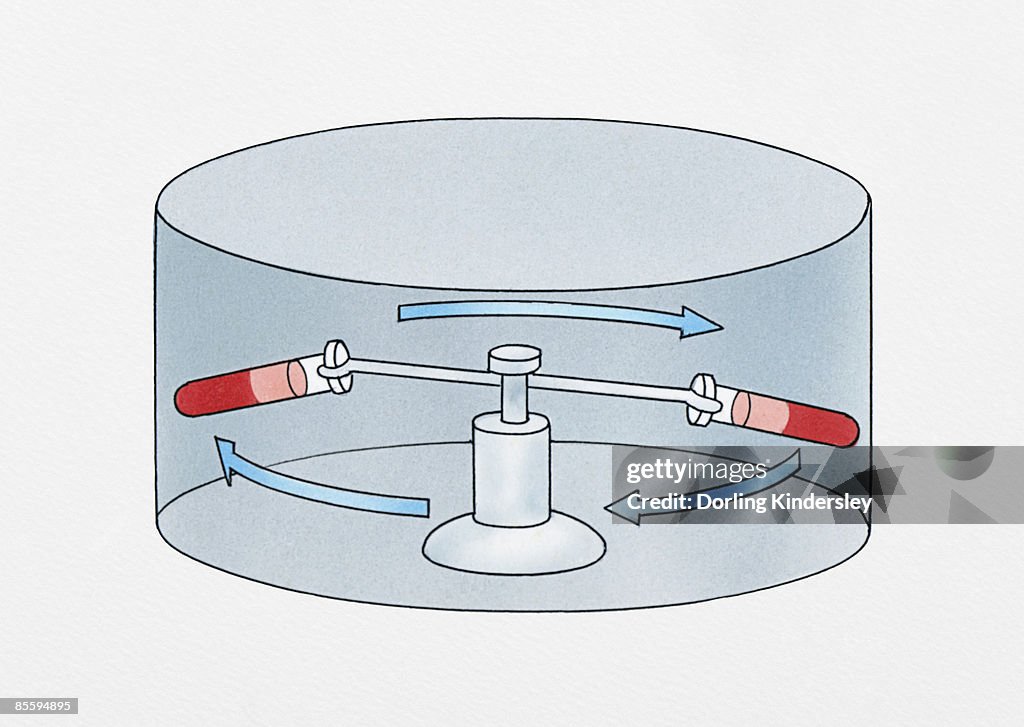 Specimen Rotation Lab Test Illustration Of Blood Samples In Test Tubes Spinning On Fixed Axis ...