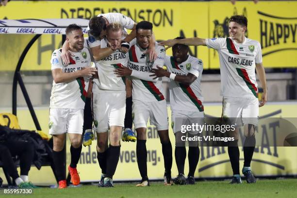 Aaron Meijers of ADO Den Haag, Erik Falkenburg of ADO Den Haag, Tom Beugelsdijk of ADO Den Haag, Tyronne Ebuehi of ADO Den Haag, Elson Hooi of ADO...