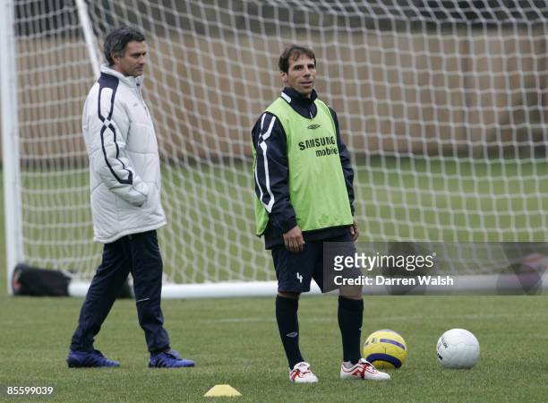 Ex Chelsea legend Gianfranco Zola trains with Chelsea today ahead of tomorrows match at Macclesfield Town