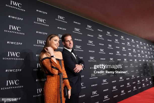 Xenia Tchoumi and CEO IWC Schaffhausen Christoph Grainger-Herr attend the IWC 'For the Love of Cinema' Gala Dinner at AURA Zurich on 30 September,...