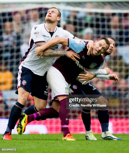 John Terry of Aston Villa during the Sky Bet Championship match between Aston Villa and Bolton Wanderers at Villa Park on September 30, 2017 in...