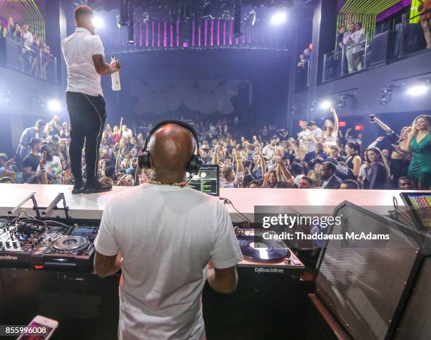 Shad Moss and Jermaine Dupri at LIV nightclub at Fontainebleau Miami on September 29, 2017 in Miami Beach, Florida.