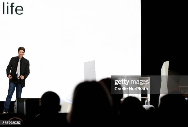 Siri Inc. Co-founder and formerly a director of engineering in the iPhone group at Apple Adam Cheyer performs in Kyiv, Ukraine, September 30, 2017