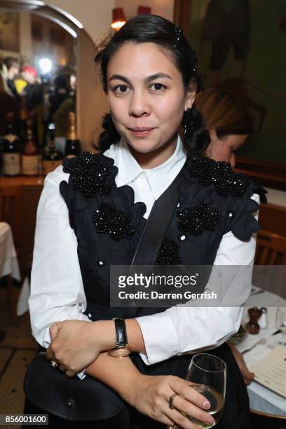 Simone Rocha attends a dinner in Paris to celebrate Another Magazine A/W17 hosted by Vivienne Westwood, Andreas Kronthaler, Jefferson Hack, Susannah...