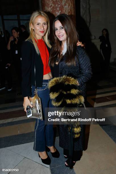 Lola Burstein-Rykiel and Hedieh Loubier attend the Sonia Rykiel show as part of the Paris Fashion Week Womenswear Spring/Summer 2018 on September 30,...