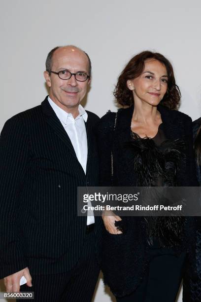 Of Sonia Rykiel, Jean-Marc Loubier and Nathalie Rykiel attend the Sonia Rykiel show as part of the Paris Fashion Week Womenswear Spring/Summer 2018...