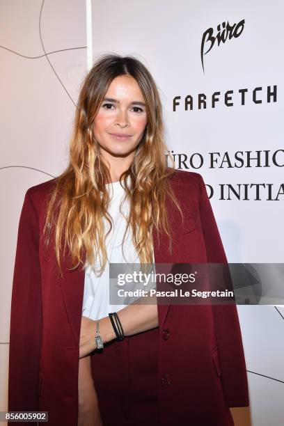 Miroslava Duma attends the Buro 24/7 X Farfetch Fashion Forward Initiative as part of the Paris Fashion Week Womenswear Spring/Summer 2018 at Hotel...