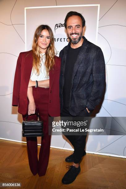 Miroslava Duma and Jose Neves attend the Buro 24/7 X Farfetch Fashion Forward Initiative as part of the Paris Fashion Week Womenswear Spring/Summer...