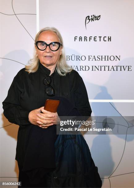 Brigitte Lacombe attends the Buro 24/7 X Farfetch Fashion Forward Initiative as part of the Paris Fashion Week Womenswear Spring/Summer 2018 at Hotel...