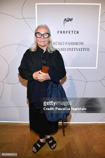 Brigitte Lacombe attends the Buro 24/7 X Farfetch Fashion Forward Initiative as part of the Paris Fashion Week Womenswear Spring/Summer 2018 at Hotel...
