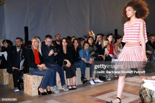 Lola Burstein-Rykiel, Loic Prigent, Nathalie Rykiel and Mademoiselle Agnes Boulard attend the Sonia Rykiel show as part of the Paris Fashion Week...