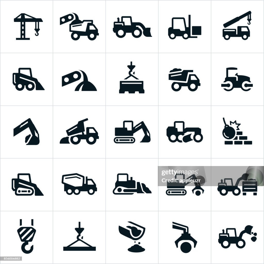 Ícones de equipamentos pesados