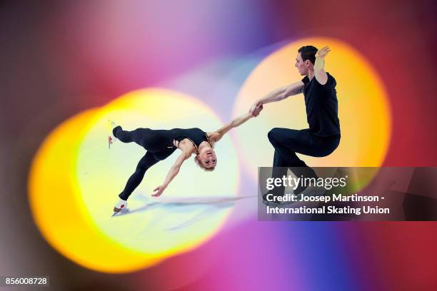 Aliona Savchenko and Bruno Massot of Germany perform in the Gala Exhibition during the Nebelhorn Trophy 2017 at Eissportzentrum on September 30, 2017...