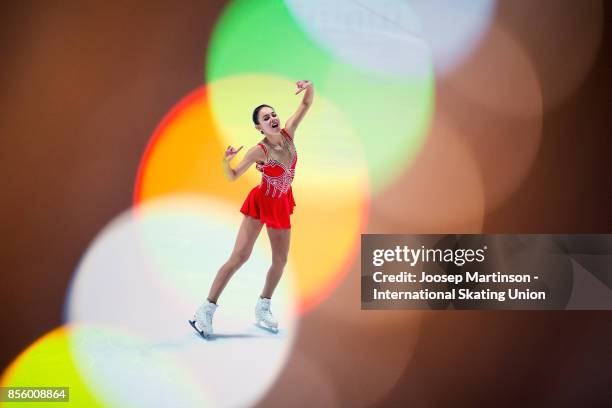 Kailani Craine of Australia performs in the Gala Exhibition during the Nebelhorn Trophy 2017 at Eissportzentrum on September 30, 2017 in Oberstdorf,...