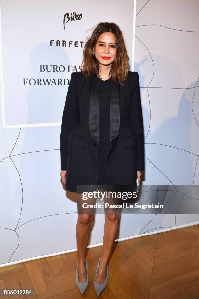 Christine Centenera attends the Buro 24/7 X Farfetch Fashion Forward Initiative as part of the Paris Fashion Week Womenswear Spring/Summer 2018 at...
