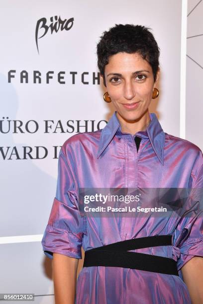 Yasmin Sewell attends the Buro 24/7 X Farfetch Fashion Forward Initiative as part of the Paris Fashion Week Womenswear Spring/Summer 2018 at Hotel...