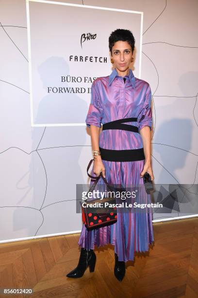 Yasmin Sewell attends the Buro 24/7 X Farfetch Fashion Forward Initiative as part of the Paris Fashion Week Womenswear Spring/Summer 2018 at Hotel...