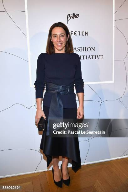 Edwina MCcann attends the Buro 24/7 X Farfetch Fashion Forward Initiative as part of the Paris Fashion Week Womenswear Spring/Summer 2018 at Hotel...